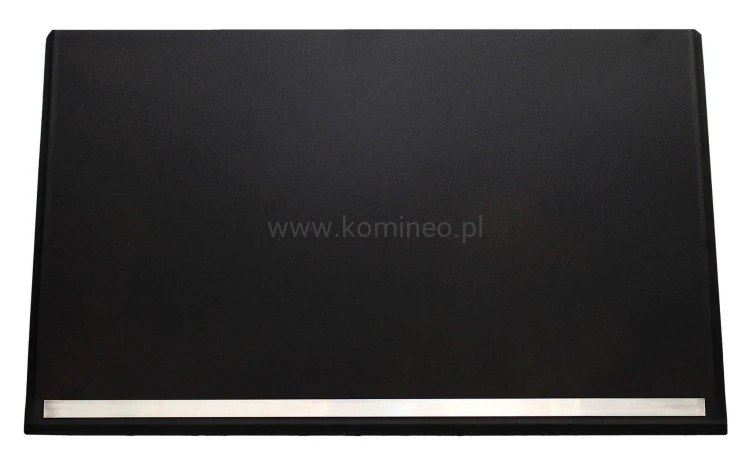 ArtFuego BL-016-CZ/N-K Blacha przed kominek, czarna z paskiem inox, 800x500
