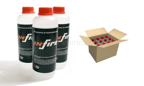 Biopaliwo, paliwo do biokominków Infire 12L, bezwonne, bez sadzy, bez dymu