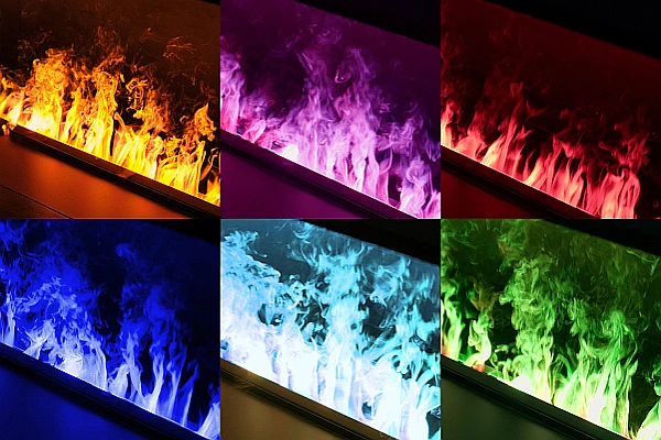 Możliwość zmiany koloru płomienia - DIMPLEX Kaseta 1000 Projects Multi Colour