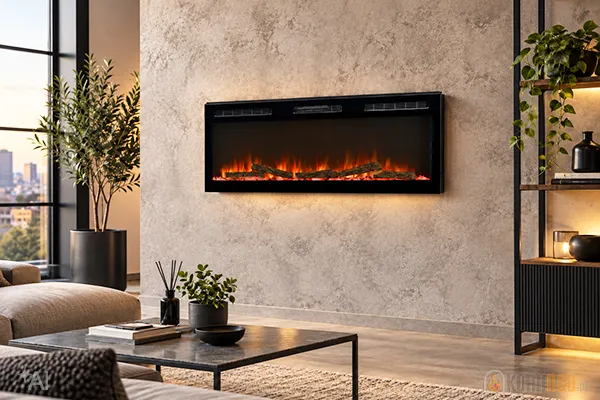 Kominek elektryczny Dimplex SENSE 50 zawieszony na ścianie