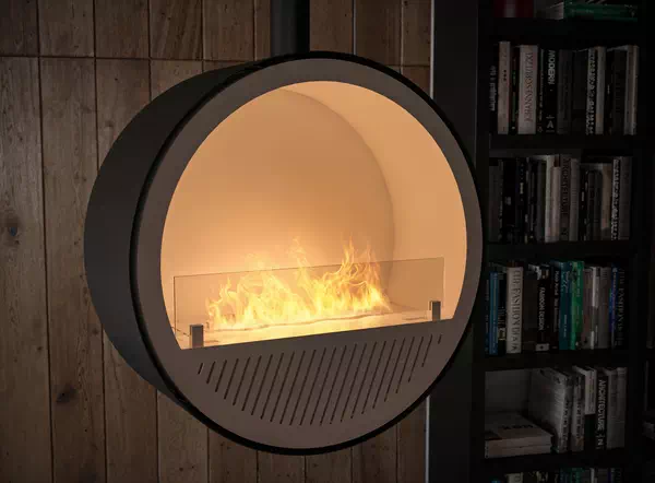 Biokominek INFIRE INCYRCLE SLIM LINE CZARNO-BIAŁY