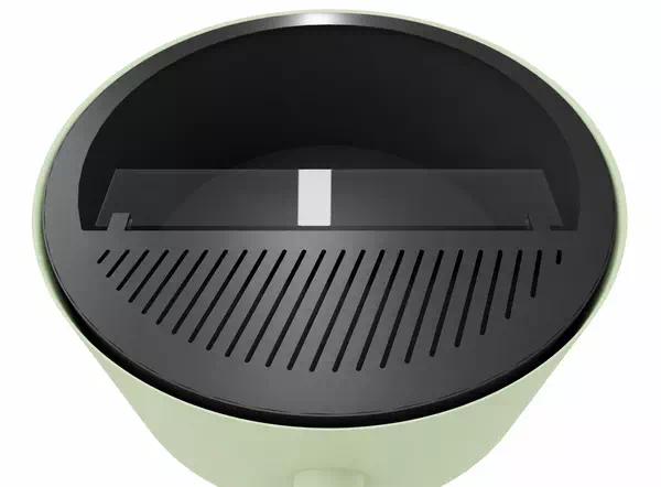 Biokominek INFIRE INCYRCLE STAND SLIM LINE PISTACJOWO-CZARNY - szyba 8 mm
