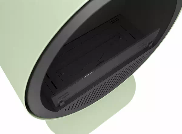 Biokominek INFIRE INCYRCLE /STAND SLIM LINE PISTACJOWO-CZARNY - palnik zlicowany z obudową