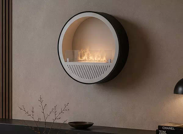 Biokominek INFIRE INCYRCLE WALL SLIM LINE CZARNO-BIAŁY