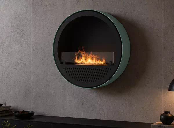 Biokominek INFIRE INCYRCLE WALL SLIM LINE ZIELONO-CZARNY