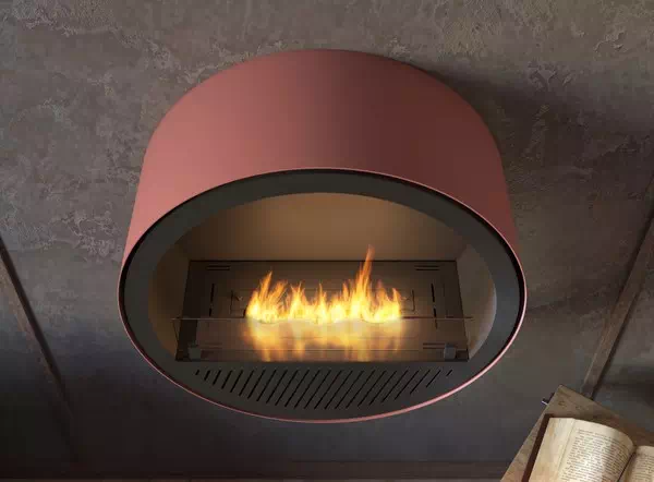 Biokominek INFIRE INCYRCLE WALL SLIM LINE RÓŻOWO-CZARNY