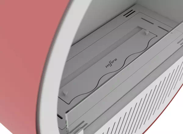 Biokominek INFIRE INCYRCLE WALL SLIM LINE RÓŻOWO-BIAŁY - szyba 8 mm