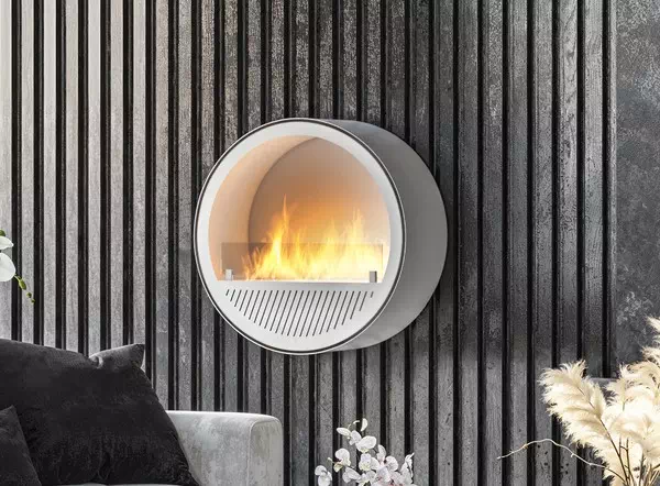 Biokominek INFIRE INCYRCLE WALL SLIM LINE BIAŁY