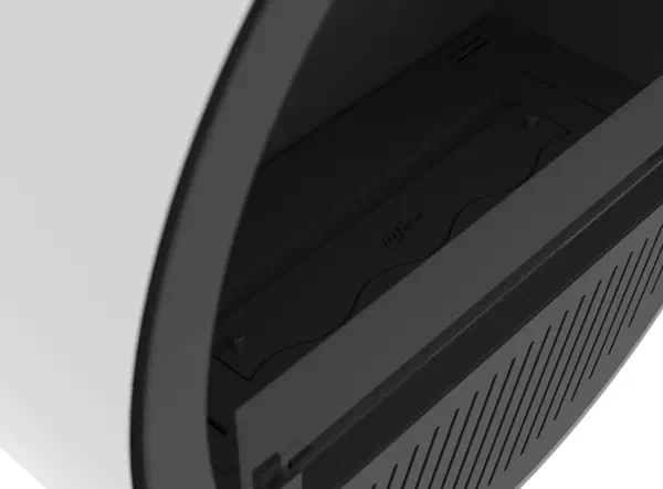 Biokominek INFIRE INCYRCLE WALL SLIM LINE BIAŁO-CZARNY - szyba 8 mm