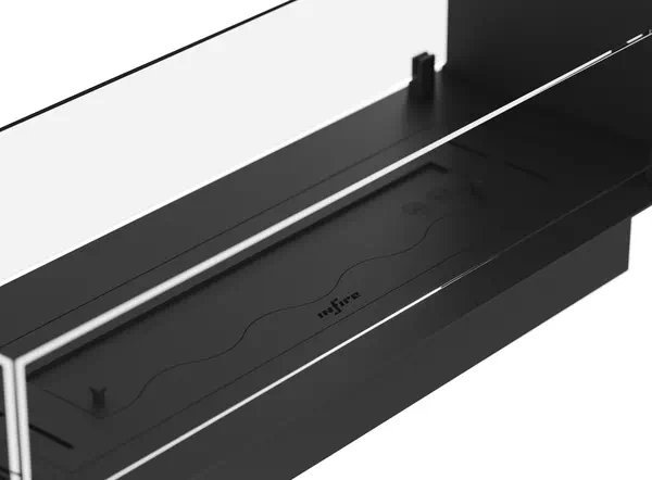 Biokominek INFIRE INSIDE BLACK SLIM LINE - palnik zlicowany z wkładem