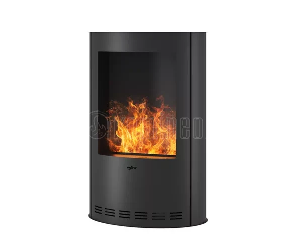 INFIRE INVAPO INCOZA OVAL czarny owalny kominek elektryczny na parę wodną