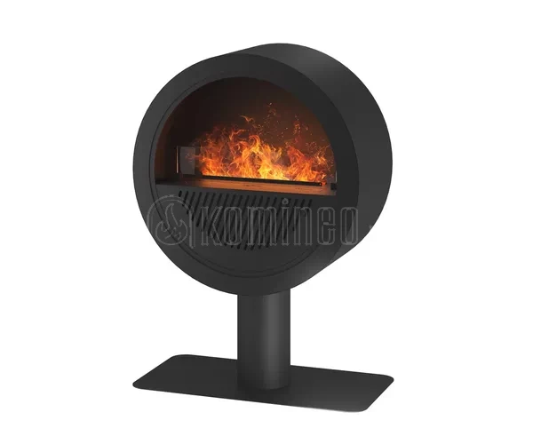 INFIRE INVAPO INCYRCLE STAND czarny okrągły kominek elektryczny wolnostojący na nodze
