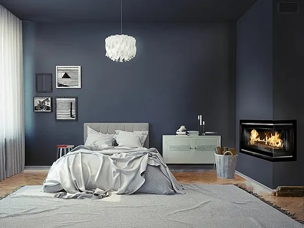 Narożny kominek żeliwny KAWMET W16 PB (13,5 kW) ECO
