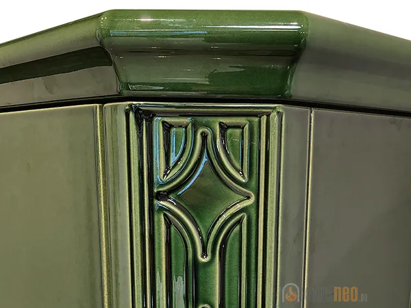 Kafel zielony w piecu Romotop Gremio 4 - kolor nr 19301