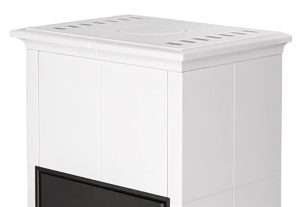 Kafle białe w piecu Romotop Gremio 5